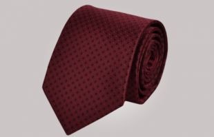 Cravate En Soie Van Heusen - Beige à Pois Noirs/marron/gris, Longueur 60 Cm, Réglable