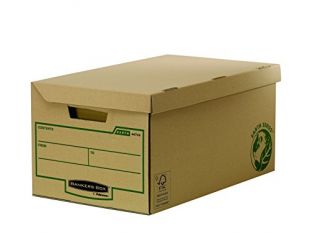 Fellowes 4470801 -  Banker Box Earth Serie  - Conteneur Cube - Montage manuel - Marron/Vert - Lot de 10