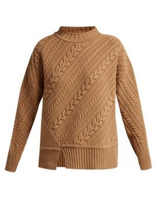 Diagonal knitted virgin wool sweater | Weekend Max Mara | MATCHESFASHION.COM FR