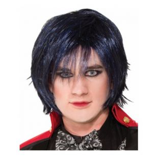 Adult Black Indigo Twisted Attraction Midnight Blue Messy Bob Wig   Walmart.com