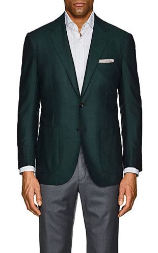 SARTORIO PG Herringbone Silk-Wool Two-Button Sportcoat