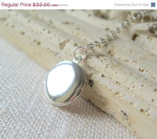 Médaillon rond porte photo en argent