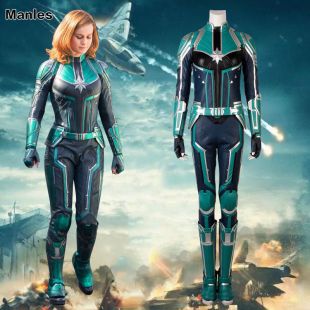 Captain Marvel Ms Marvel Costume Carol Danvers Cosplay Superhero Women ...