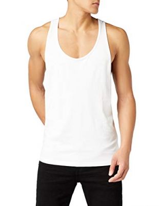 Urban Classics Racerback Loose Tank Débardeur, Blanc (White 220), Large Homme