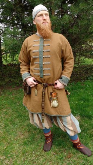 Début médiéval Viking Rus tunique en laine, Costume de Viking de Birka, reconstitutions médiévales