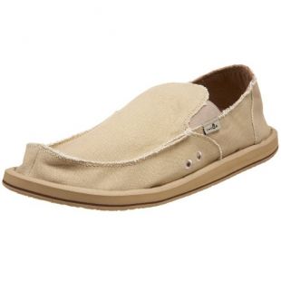 Sanuk Vagabond Slip on pour Homme - Beige - Kaki, 45.5 EU