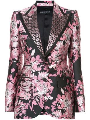 Dolce & Gabbana Floral Lurex Jacquard Jacket   Farfetch