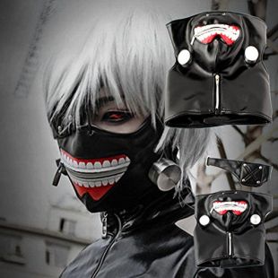 Tokyo Ghoul Kaneki Ken réglable Costume Masque Cosplay Halloween Pu Cuir Hot 