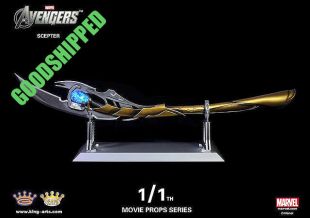 READY AUTHENTIC KING ARTS AVENGERS 2012 LOKI CHITAURI SCEPTER MPS002 1:1 114CM  | eBay