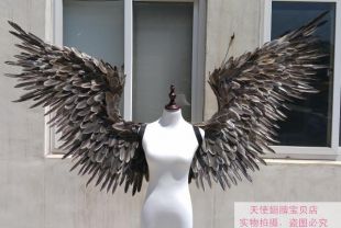 EMS livraison gratuite blanc noir grandes ailes de plumes T stade modèle défilés ailes props parti performance montre des accessoires cosplay dans Partie BRICOLAGE Décorations de Maison & Jardin sur AliExpress.com | Alibaba Group