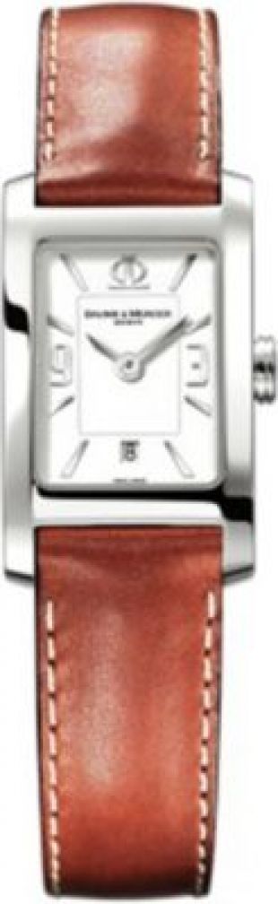BAUME & MERCIER M0A10186 Hampton stainless steel and leather watch