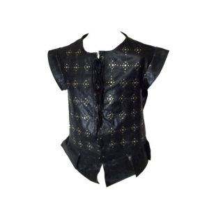 Uhtred Black Studded Vest  The Last Kingdom Season 5