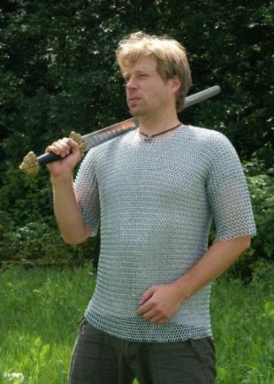 Butted Aluminium Chain Mail Shirt Medieval Chainmail Haubergeon Armor Costume