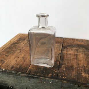 Coke pellicules Cure Antique verre bouteille, 19ème siècle bouteille de verre améthyste, Vintage Home Decor