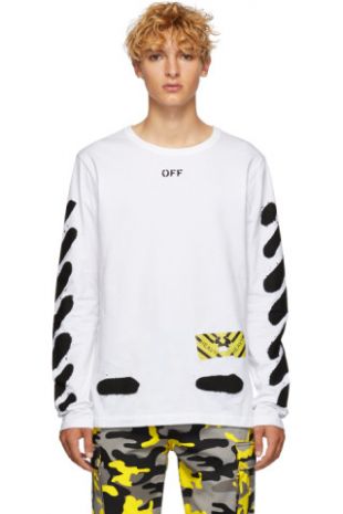 Off White   T shirt blanc Spray Paint