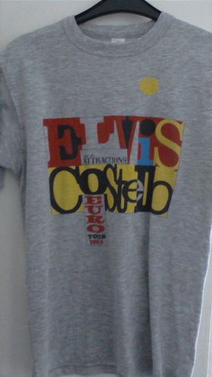 Elvis Costello 1983 Euro  tour T shirt ,Medium