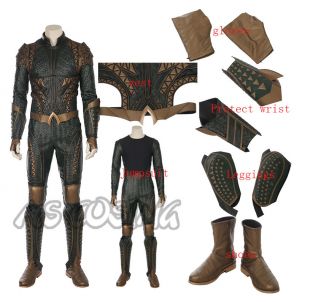 Justice League Quaman Costume Cosplay Costume Accessories Jumpsuit Shoes Glove | eBay