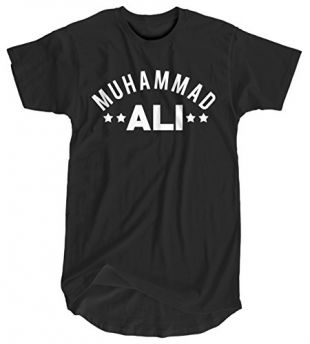 T-Shirt Extra Long Homme Muhammad Ali - Men's Organic Longer Length T, M, Noir
