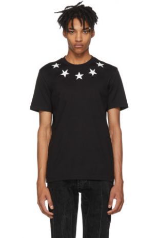 Givenchy   Black Vintage Stars T Shirt