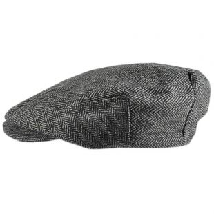 Irish Design Tweeds Herringbone Adjustable Flat Cap, Grey colour | eBay