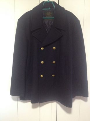 NAVY PEACOAT XL   NEW   US NAVY SCHOTT CABAN REEFER STYLE