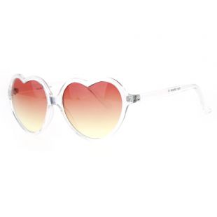 Heart Love Clear Frame Sunglasses Cute Retro Fashion Color Gradient Lens  | eBay
