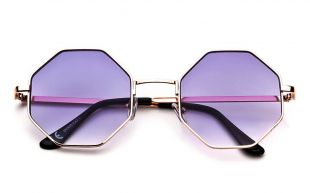 Fashion Women Oversized Metal Frame Octagon Sunglasses Ladies Pink Lens | eBay