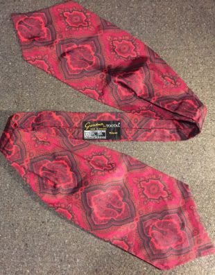 Belle cravate Tootal Paisley rouge Vintage