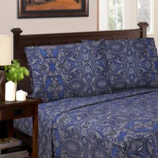 Superior 300 Thread Count Deep Pocket Printed Cotton Sheet Set