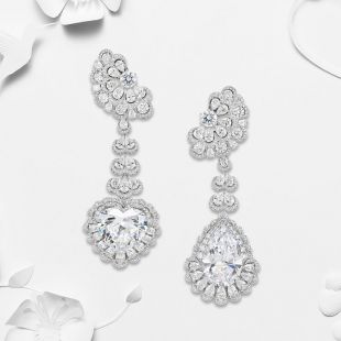 Chopard Pear and Heart-shaped Garden of Kalahari Diamond Earrings