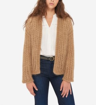 Gilet droit sans fermeture maille ajourée   Gerard ...   Galeries Lafayette