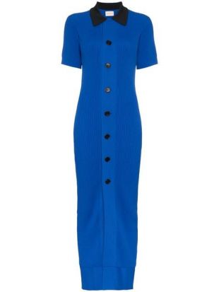 Simon Miller Robe Longue Boutonnée à Col Pointu   Farfetch