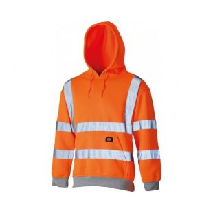 Sweat shirt à capuche haute visibilité Dickies   Orange Fluo