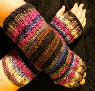 Taille adulte poignet chaud confortable bras mitaines Gants Mitaines fait main tricoté à la main