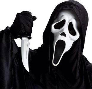 Fun World Unisex-Adult's Ghost Face with Knife, Multi, Standard