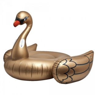 Cygne gonflable doré   Matelas / Bouée / Brassard   Plein Air   Jardin / Plein Air | GiFi