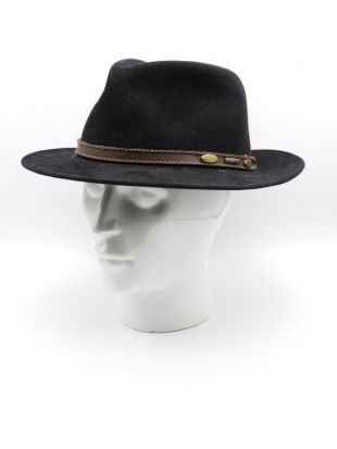 Vintage noir chapeau, chapeau de Cowboy, American Chapeau Stetson, Made in America