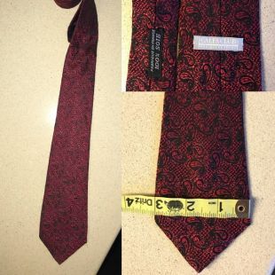 Cravate paisley rouge Vintage