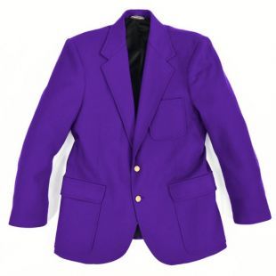 des hommes Vintage 1970 ' s 39R 40R lumineux violet 2 bouton Blazer + Blazer Disco