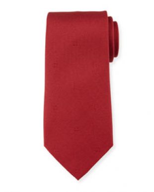 Salvatore Ferragamo Eston Solid Silk Tie, Red