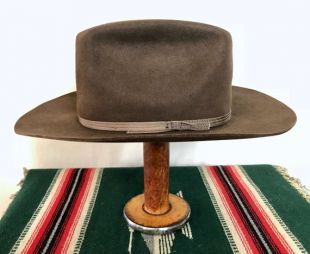 Chapeau de Cowboy « Bullrider » des années 1950 ~ taille 7 à 7 1/8 ~ Western ~ Fedora en feutre fourrure ~ 3 large bord ~ Open Road