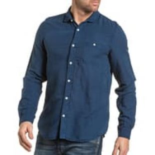 Chemise en jean pour homme avec boutons-pression - Simple - Ample