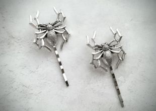 Silver Spider cheveux broches Spider épingles à cheveux cheveux insectes Pins Spider cheveux Clip Halloween cheveux accessoires araignée Halloween Costume d’Halloween