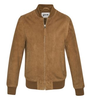 Blouson en cuir velours de chèvre   Schott