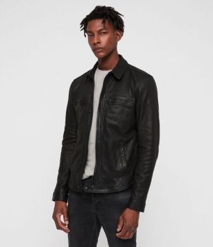 ALLSAINTS US: Mens Lark Leather Jacket (black)