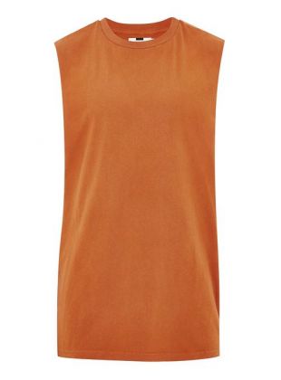Débardeur orange délavé - topman