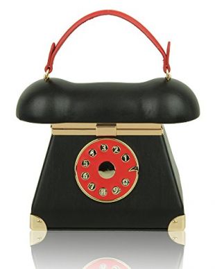Foxlady Women's Vintage Phone Shape Hardcase Shoulder Bag 23cm x 18cm x 13cm