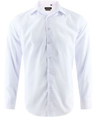 Enzo 20 Couleurs au Choix Chemise Homme Blanche Classique Coupe Droite Confort Taille S