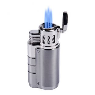 YF Triple Torch Jet Flame Butane Cigarette Lighter with Gift Box