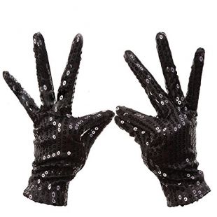 Unisex Cosplay Sequin Gloves for Stage Performance Halloween Xmas Birthday Party